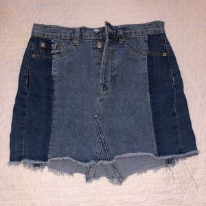F21 Two-toned Denim skirt